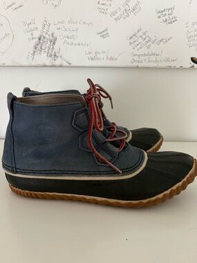 Sorel | Out N About Blue Waterproof Ankle Duck Boots Womens NL2339-478